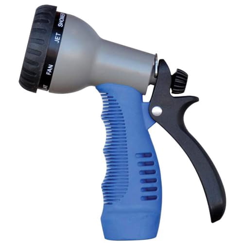 HoseCoil Rubber Tip Nozzle w/9 Pattern Adjustable Spray Head Comfort... [WN515]