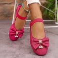 thumbnail image 6 of Dress Shoes Mary Jane Ballet Flats Round Toe Comfortable Elegant Shoes with Bow Decoration Solid Color Cute Mary Jane Flats, 6 of 8