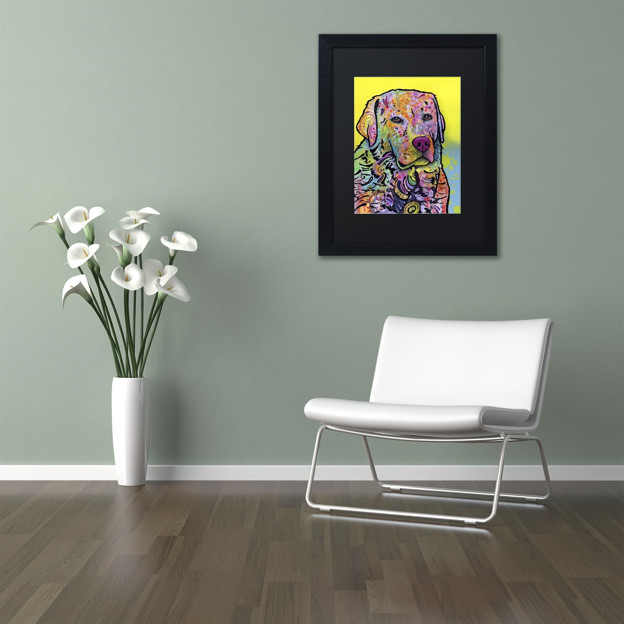 Trademark Fine Art "Goose" Canvas Art by Dean Russo, Black Matte, Black Frame