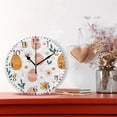 thumbnail image 2 of 10" Artistic Round Wall Decorative Desk Clock Wall Clock Home Decor Cute Easter Eggs and Floral, 2 of 7