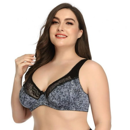 

Monfince Women s Plus Size Demi Sheer Lace Unlined Underwire Longline Bra White 105D