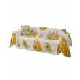 thumbnail image 2 of Beige Sunflower Pumpkin Sofa Couch Covers for 3 Cushion Couch,Washable L Shape Sectional Sofa Covers for Loverseat/Pet/Kid,Thanksgiving Eucalyptus Leaves Slipcover Throw Blanket Futon Cover 71x134, 2 of 8