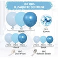 thumbnail image 2 of Globos para Fiesta, Juego de Globos Decoraciones, Kit de Guirnalda de Globos Azules Globos Metálicos para Cumpleaños Revelación de Sexo Graduación Año, 2 of 4