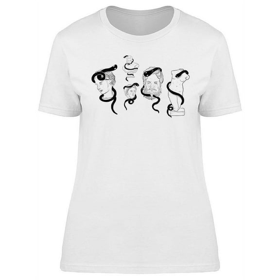 Statues With Snakes Design T-Shirt Women -Image by Shutterstock, Female XX-Large