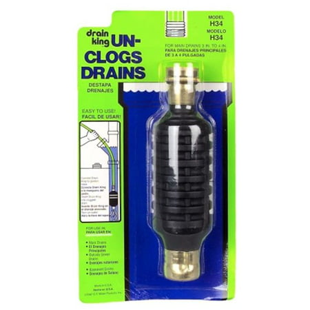 G T Water Products Drain King Unclog Hose Attachment (Best Solution To Unclog A Drain)