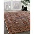 thumbnail image 2 of Ahgly Company Indoor Round Mid-Century Modern Red Brown Oriental Area Rugs, 5' Round, 2 of 6