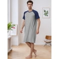 thumbnail image 4 of Camisón para hombre Lars Amadeus Gris claro L, 4 of 6
