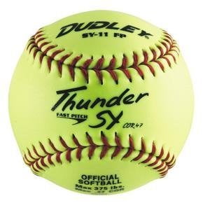 (12 pack) Dudley Thunder SY 11" Slow Pitch Softball - Synthetic Cover