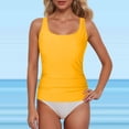 thumbnail image 1 of Trajes de Baño Mujer Traje de Baño Tankini Con Cordones Para Mujer, Con Aros, Cobertura Total, Push Up, Parte Superior de Bikini Con Lazo En La Espalda, Top Corto, Ropa de Playa Cómoda y Elegante., 1 of 4