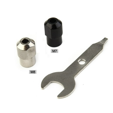 

RANMEI 3pcs/set M7/M8x0.75 Electric Chuck With Wrench Keyless Rotary Tool Accessories