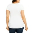 thumbnail image 2 of Motherhood Maternity V-Neck Side Ruched Maternity Tee, 2 of 3
