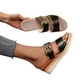 thumbnail image 5 of HAOTAGS Casual Summer Wedge Sandals for Women Breathable Dressy Walking Platform Sandals Black Size 7, 5 of 6