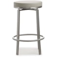 thumbnail image 4 of Maklaine 26" Swivel Fabric Counter Stools in Gray (Set of 2), 4 of 10