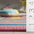 thumbnail image 6 of SAFAVIEH Braided Siofra Striped Reversible Area Rug, Pink/Blue, 5' x 8' Oval, 6 of 12