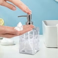 thumbnail image 4 of Bouteilles Distributrices en Verre 400 ml Bouteille Distributrice de Savon Carrée en Verre Transparente Texturée Pompe Rechargeable pour Savon pour les Mains Shampooing Lotion Décoration de Salle de Bain Cuisine (Clair, 1 Pce) par JASKFLY, 4 of 8