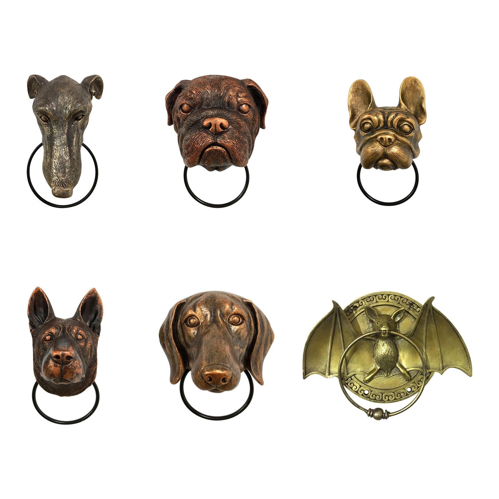 Retro Door Knocker Heavy Duty Animal Head Shaped Door Knockers