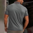 thumbnail image 2 of Mens Casual Short Sleeve Shirt Slim Fit Office T Shirt Muscle Blouse Tops Tee, 2 of 11
