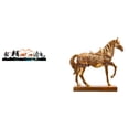 thumbnail image 1 of Escultura de pared,Escultura decorativa de pared con flores de metal estilo bohemio,Arte de pared rústico tallado con ciervos para colgar en la casa de campo,Estatuas de caballos,Estatuas de, 1 of 8