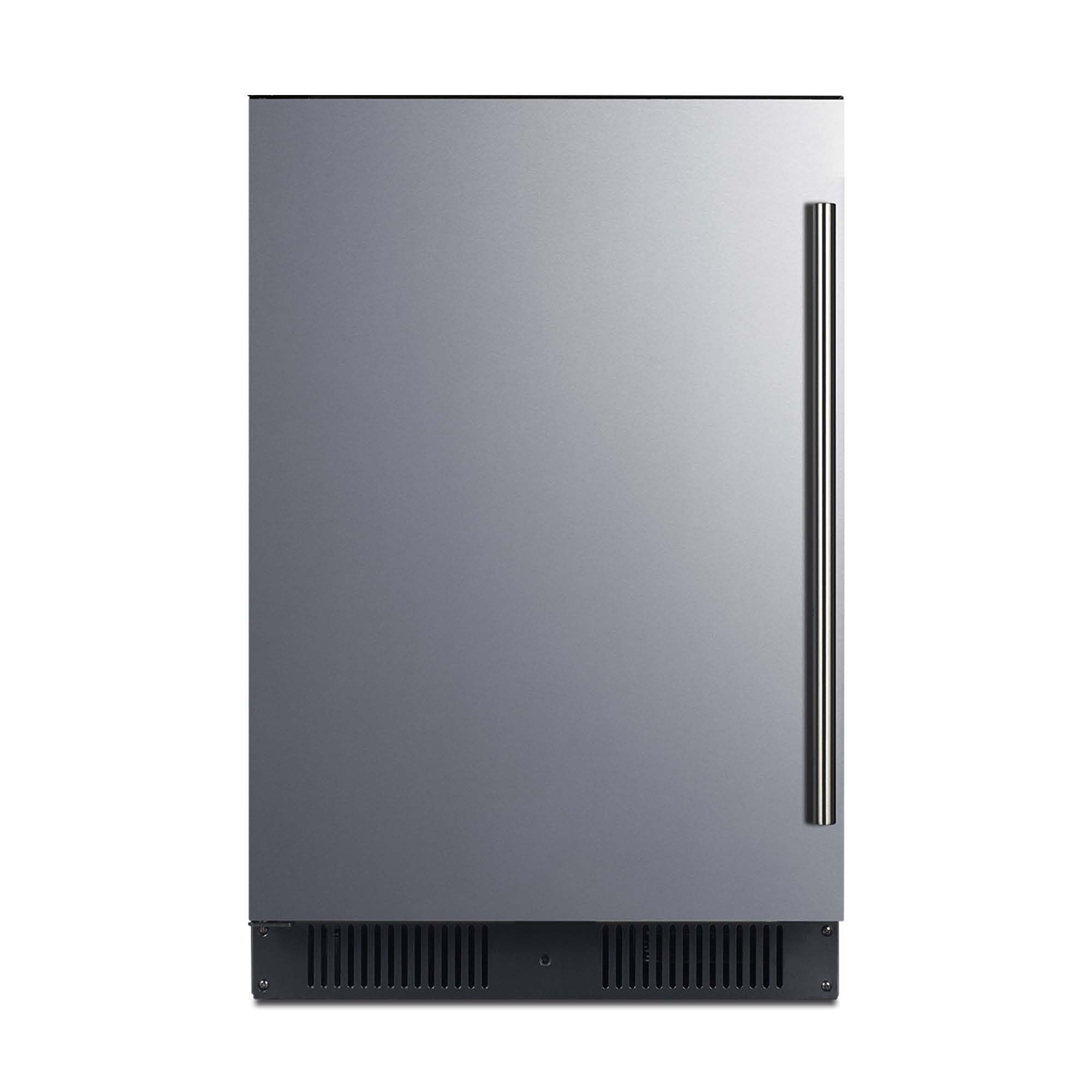 Summit 21” Refrigerator, Outdoor, 3.5 cu.ft. Capacity, ADA Compliant, Undercounter, Built-in Ready, Stainless Steel - SPR621OSLHD (Left Handed Door Swing)