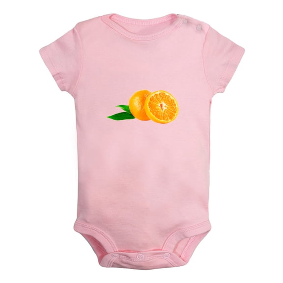 Baby Unisex Fruit Mandarine Design Rompers Newborn Baby Bodysuits Infant Jumpsuits Kids Cotton Graphic One-Piece Outfits