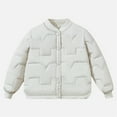 thumbnail image 2 of Admvng Winter Puffer Jacket for Boys Girls Solid Color Button Up Long Sleeved Jacket Girls and Boys Winter Coat 120-170, 2 of 3