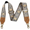 thumbnail image 1 of Purse Strap-2" Crazy Horse Leather Wide Shoulder Strap Adjustable Replacement,Jacquard Embroidery Crossbody Bag Straps, 1 of 7