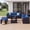 Navy Blue, variant on BaPiPro 5 Piece All-Weather PE Rattan Modular Outdoor Patio Furniture Set, Sectional Conversation Sofa with Thick Removable Cushions & Tempered Glass Coffee Table for Backyard Poolside Garden, Beige