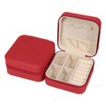 thumbnail image 1 of Lishi Layered Jewelry Storage Box, Red Jewelry Display Case, 1 of 5