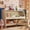 wood, variant on Scohul 2-Tier Toy Storage Organizer with Rolling Bins, Montessori Bookcase for Toddlers, White Anti-Tip Storage Cabinet