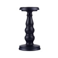 thumbnail image 2 of Candelabro de hierro retro negro, candelabro de pilar para bodas, spa, redondo y estable. METRO, 2 of 9
