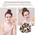 thumbnail image 5 of Sonducket Gran pelo Scrunchie Animal Estampado de leopardo Elásticos ajustables Bobbles Hairs Band Multi Color Leopard caqui crema Type3 NO3, 5 of 5