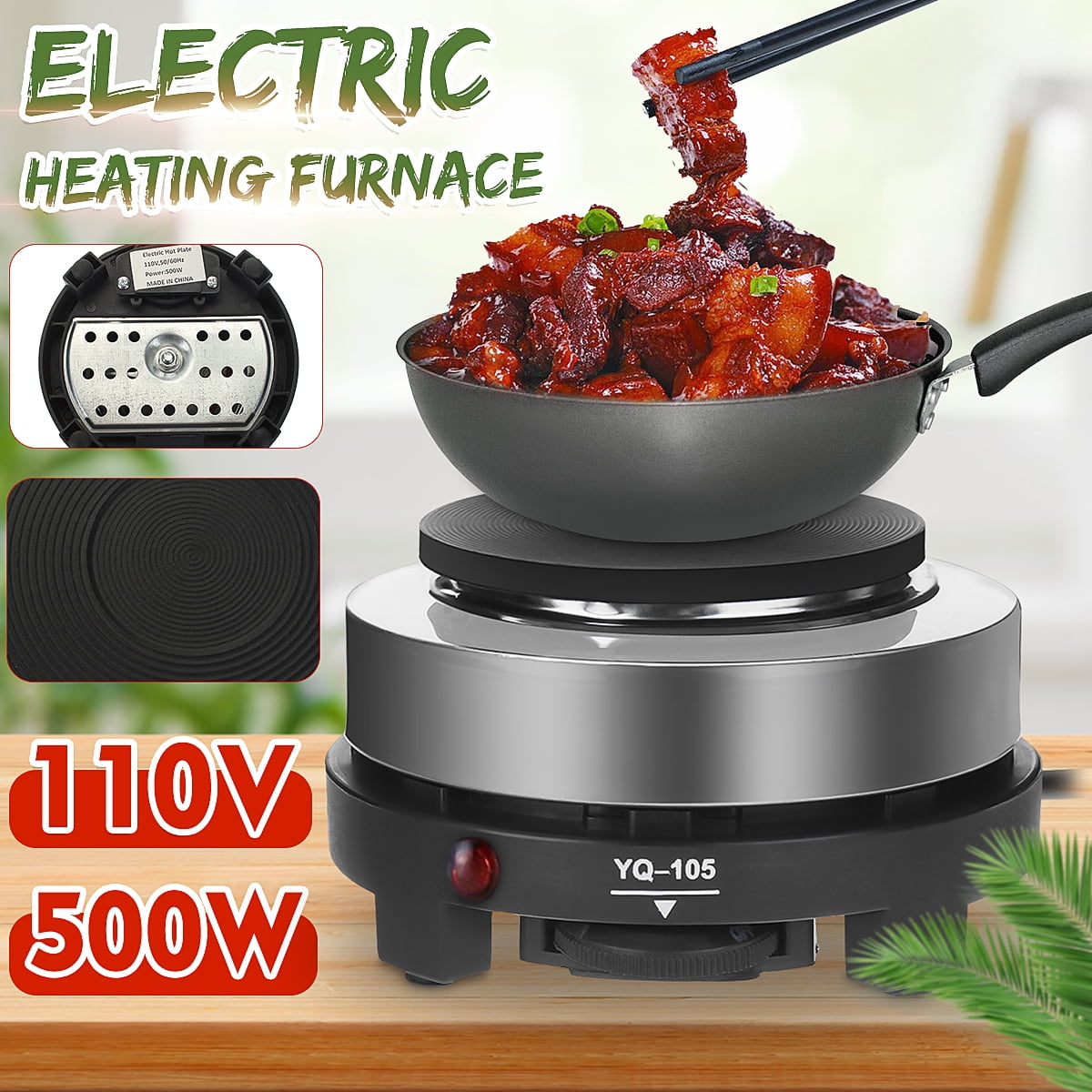 Single Electric Burner Coffee Tea Heater Hot Plate Heating Plate Burner