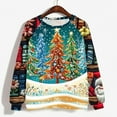 thumbnail image 4 of Xdegoge Vintage Christmas Tree Shirt Women Long Sleeve Color Block Pullover Tops Crewneck Loose Casual Blouse 2025 Winter Xmas Festival T-Shirts, 4 of 4
