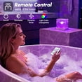 thumbnail image 3 of Recharable Shower Light No Wiring, 16 Color Chanable Ocean Wave Projector Light, Dimmable Waterproof Lamp with Remote, Rotating Flame Water Ripple for Shower, Bathroom, Bedroom Decor, 3 of 6