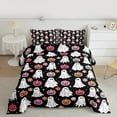 thumbnail image 2 of Manfei Black White Ghost Bedding Comforter Set, Gothic Happy Halloween Twin Comforter Sets, Cartoon Pumpkin Reversible Bedding Set, Lightweight Room Decor, 2-Piece, 2 of 8