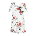 thumbnail image 3 of Vestido de Verano Casual, Vestido de Cuello en V sin Mangas Impreso Suelto Hecho de Poliéster Cómodo para el Uso Diario de Verano de Primavera, Vestido de Verano de Mujer, 3 of 4