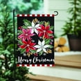 thumbnail image 3 of Evergreen Poinsettia Wreath Applique Garden Flag 12 x 18 Inches Indoor Outdoor Decor, 3 of 7