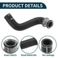 thumbnail image 4 of Unique Bargains Radiator Hose Heater Hose Radiator Outlet Hose Pipe No.97057258600 for Porsche Panamera(970) 4.8 GTS 2015 Rubber Coolant Pipe Black 1 Pc, 4 of 6