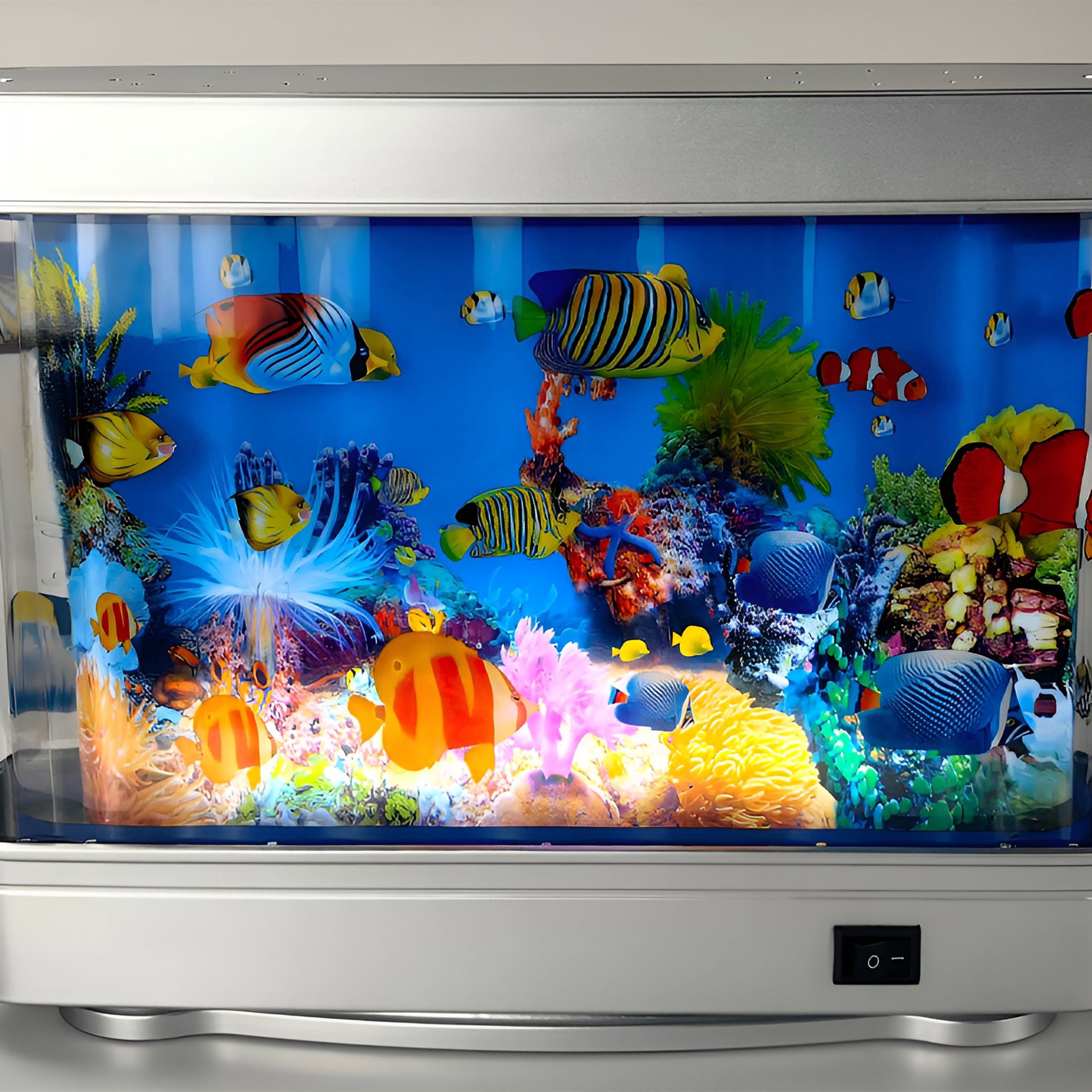 ACDANC Fish Lamp Decor Fake Fish Tank Mini Aquarium Artificial Fish Tank with Moving Fish Perfect Sensory Lamp