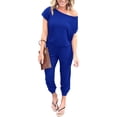 thumbnail image 1 of Mono PRETTYGARDEN de Verano con Hombros Descubiertos Azul 3XL, 1 of 5