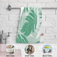 thumbnail image 5 of Dreamtimes Parrot Tropical Leaves Hand Towels 2 PCS, Watercolor Kitchen Towel Ultra Soft and Highly Absorbent,Decorative Fingertip Face Towel for Bathroom Hotel, 28.3"x14.4", 5 of 6