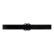 Gucci GG Marmont Wide Belt Black Leather Antique Gold Double G Size 120 New