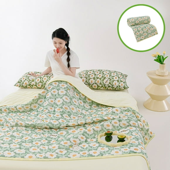 Breathable Cool Feeling Summer Quilt, Air Conditioning Blanket, Washable, for Hot Sleepers, Gift for All Occasions, 100x150cm