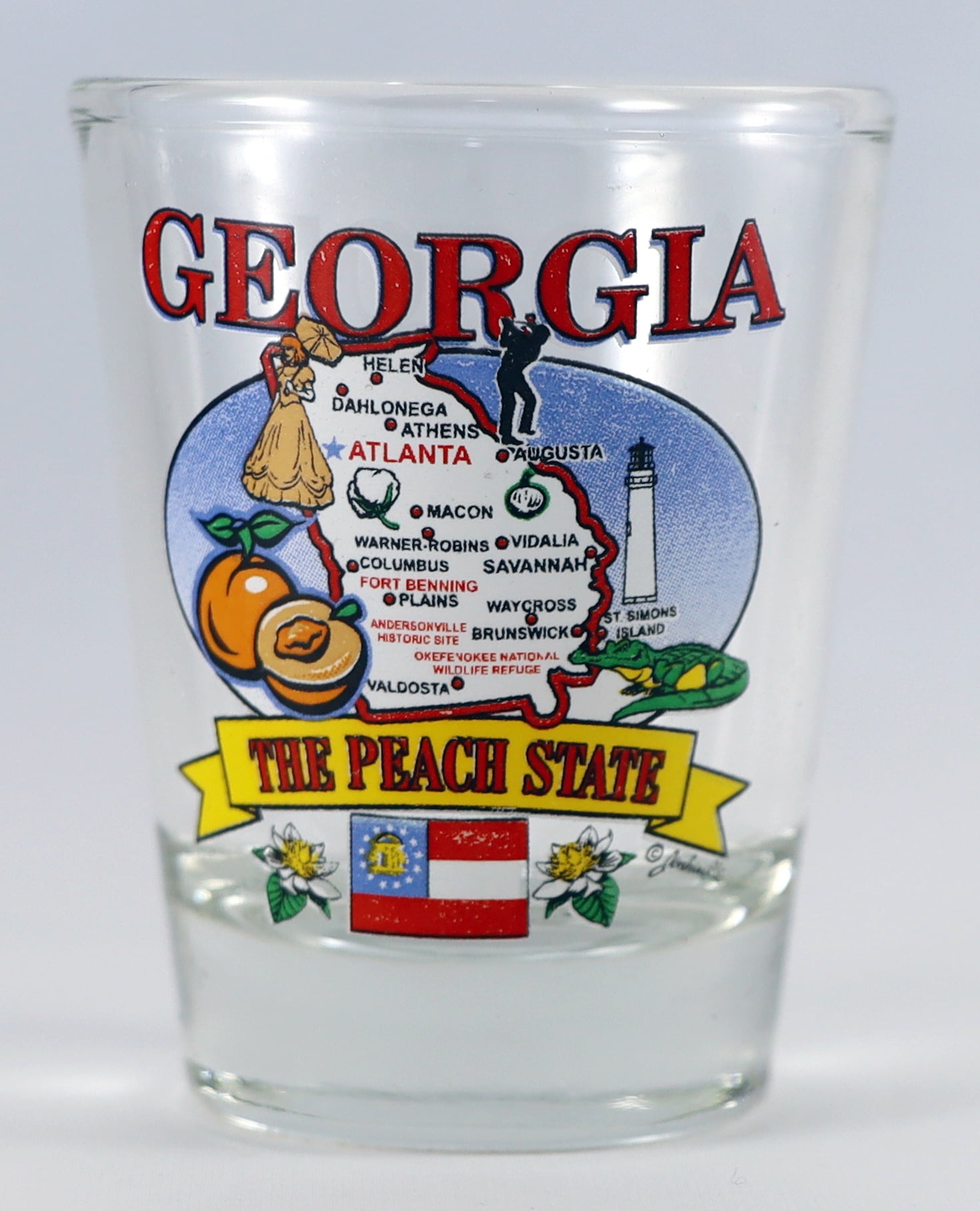 GEORGIA STATE SHOT GLASS NEW 