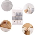 thumbnail image 4 of Bolsa de almacenamiento para colgar en la pared, bolsa de almacenamiento de bolsillo de lino y algodón, bolsa de almacenamiento, organizador de puerta, bolsa para colgar en la pared con 7 bolsillos p TUNC Sencillez, 4 of 5
