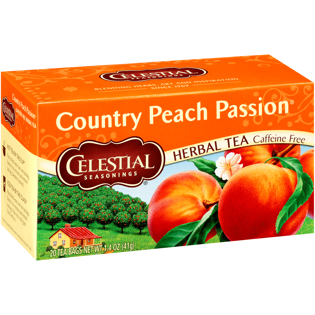 Celestial Seasonings Country Peach Passion Herbal Tea - 20 bags, 1.4 oz box