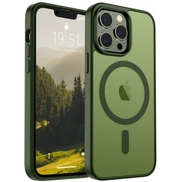 Funda magnética SUPFINE para iPhone 13 Pro Cangling Green