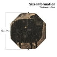 thumbnail image 2 of Honeii Starry Night Black Sheep Print Leather Coaster Set of 4, Ideal for Safeguarding Your Furniture from Drinks Spills and Effortless Cleanup-Octagon, 2 of 6