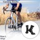 thumbnail image 2 of Calcetines de ciclismo anti-fricción l Calcetines de bicicleta al aire libre negros unisex 1 par con diseño cuadrado a color reflectante, 2 of 6