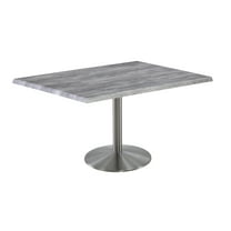 30" Tall OD214 Indoor/Outdoor All-Season Table with 30" x 30" Square White Ash Top